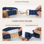 Plaid Dark Blue Set