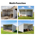 20'x12' Metal Livestock Shed for Horses & Farm Animals