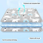 Summer Pet Cooling Pad Ice Crystal Gel Cool Down Cat To Dog Pet Grasp Bed Resistance Collapsible Rectangle Pad Accessories