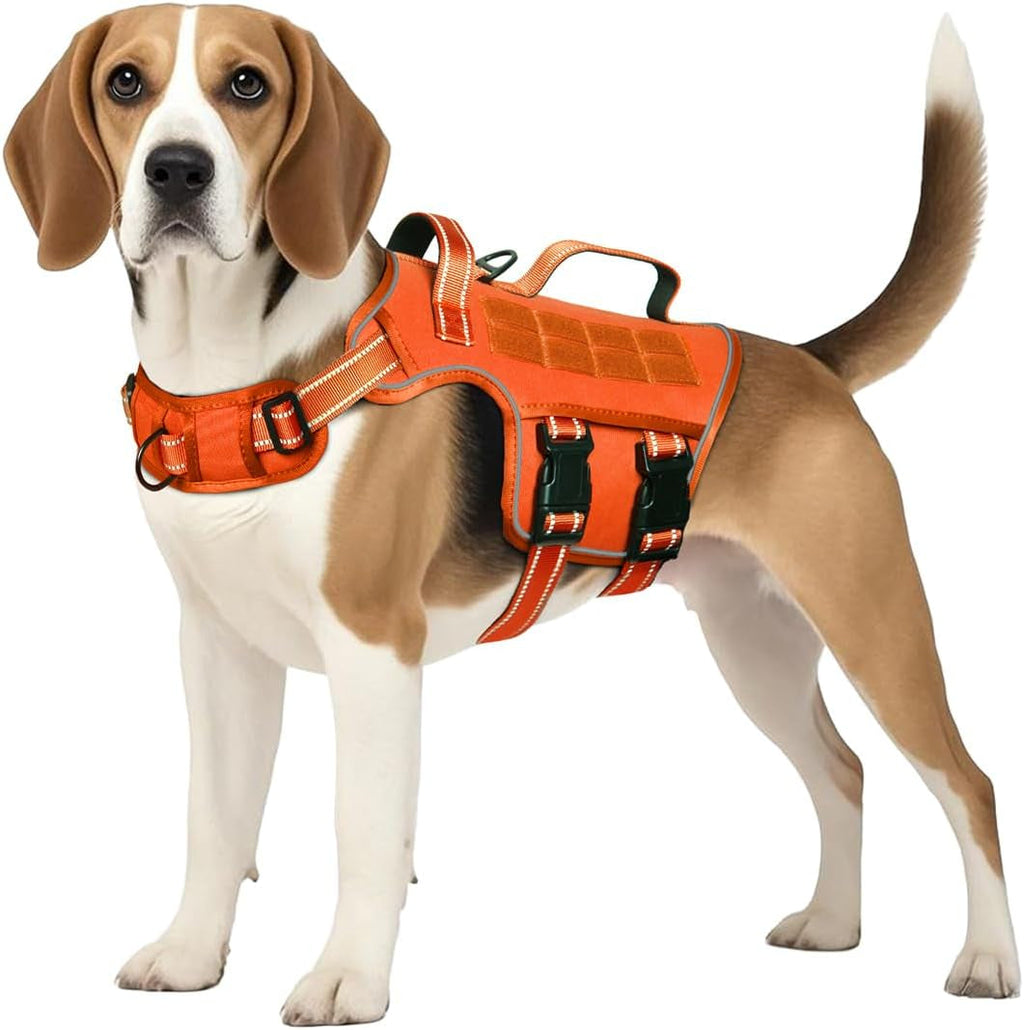 No Pull Tactical Dog Harness Heavy Duty Molle Vest for Medium to XLarge Dogs
