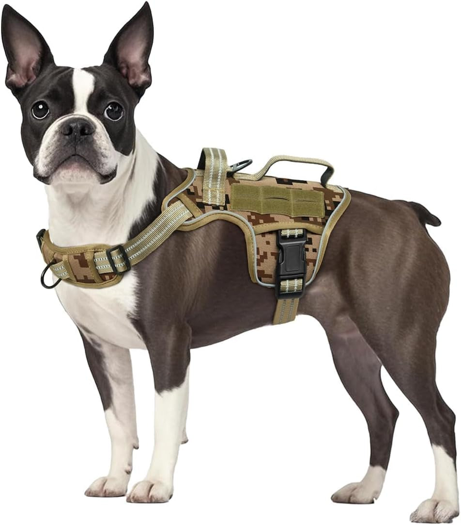No Pull Tactical Dog Harness Heavy Duty Molle Vest for Medium to XLarge Dogs