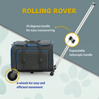 Rolling Rover Airline Compliant Expandable Wheeled Pet Carrier