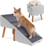 Dog Stairs for Couch 2 in 1 Foldable Pet Steps Ottoman Non Slip