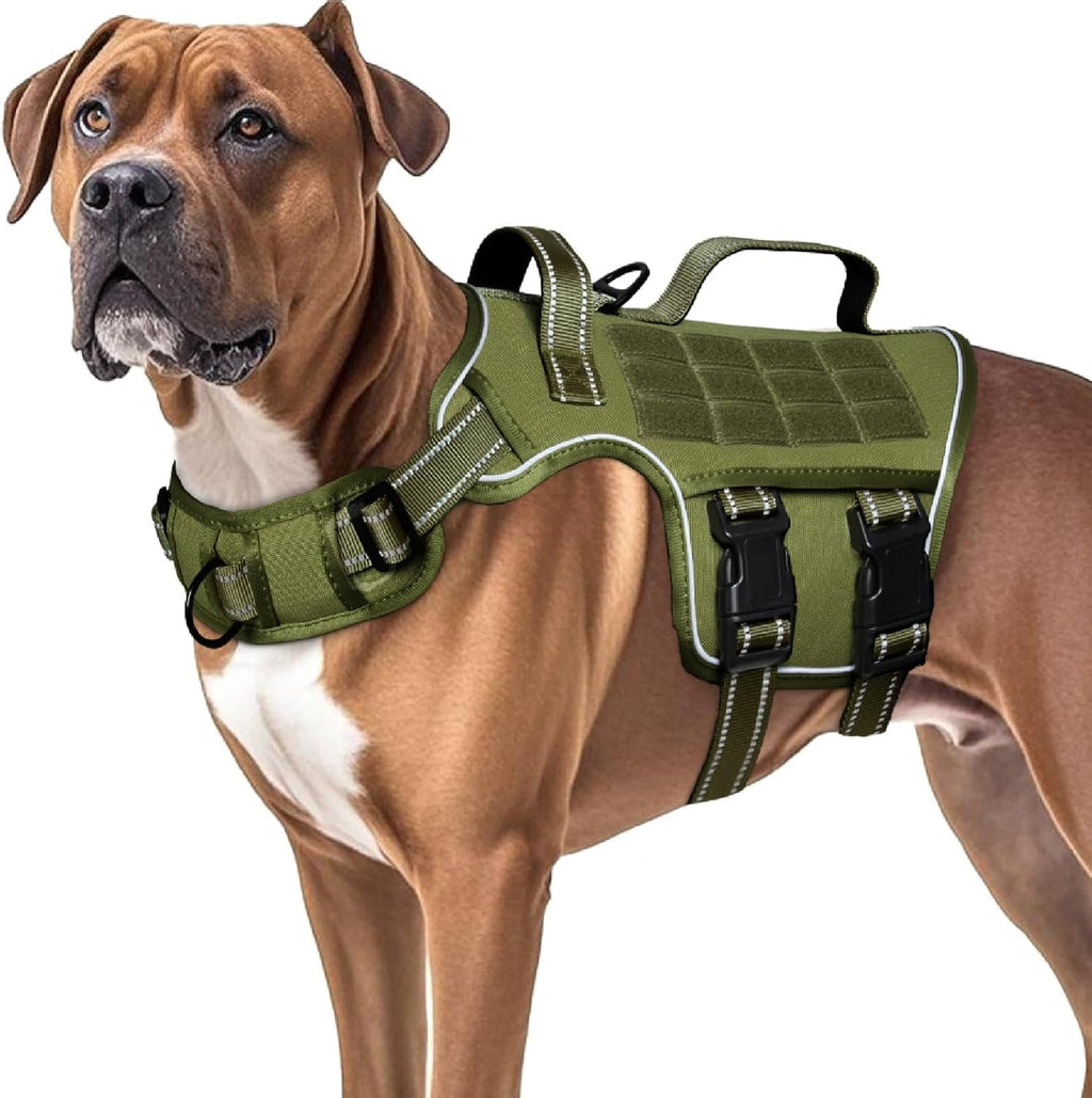 No Pull Tactical Dog Harness Heavy Duty Molle Vest for Medium to XLarge Dogs