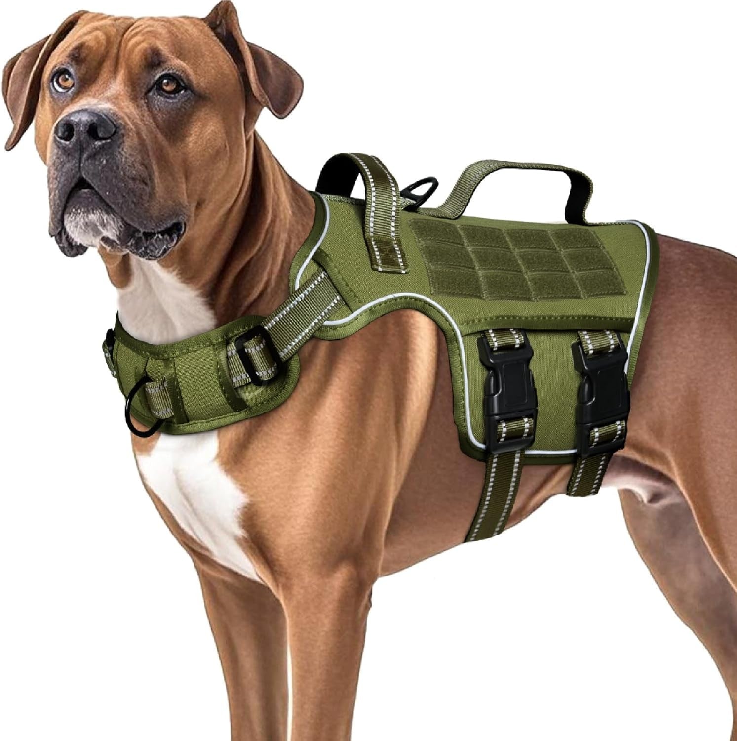 No Pull Tactical Dog Harness Heavy Duty Molle Vest for Medium to XLarge Dogs