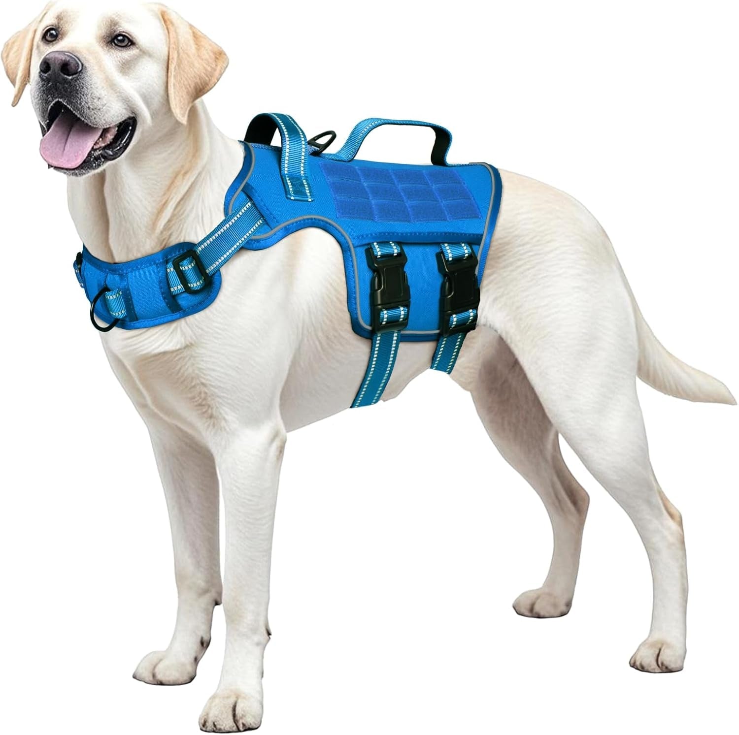 No Pull Tactical Dog Harness Heavy Duty Molle Vest for Medium to XLarge Dogs