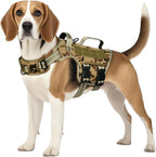No Pull Tactical Dog Harness Heavy Duty Molle Vest for Medium to XLarge Dogs
