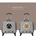 Universal-wheel Portable Pet Travel Carrier