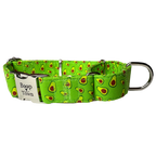 Boop Town Soft Cotton Dog Collar - Anti-Hair Matting & Durable Nylon Core - Quick Release Metal Buckle - Adjustable for Small Medium Large XL Dogs - Gold Tone Hardware