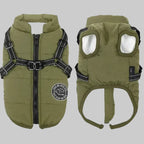 Waterproof Winter Dog Jacket Vest with Built-in Harness – Fleece Lined