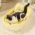 KEMORELA Gauze-edged Cat Princess Sofa Bed Washable and Removable - Universal Pet Mat for All Seasons Suitable for Cats and Dogs
