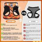 Step-In Dog Harness & Leash Set in Various Patterns – Reflective No Pull (XS- XL)