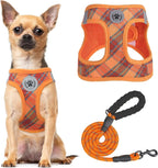 Step-In Dog Harness & Leash Set in Various Patterns – Reflective No Pull (XS- XL)