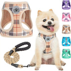Step-In Dog Harness & Leash Set in Various Patterns – Reflective No Pull (XS- XL)