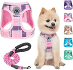 Step-In Dog Harness & Leash Set in Various Patterns – Reflective No Pull (XS- XL)