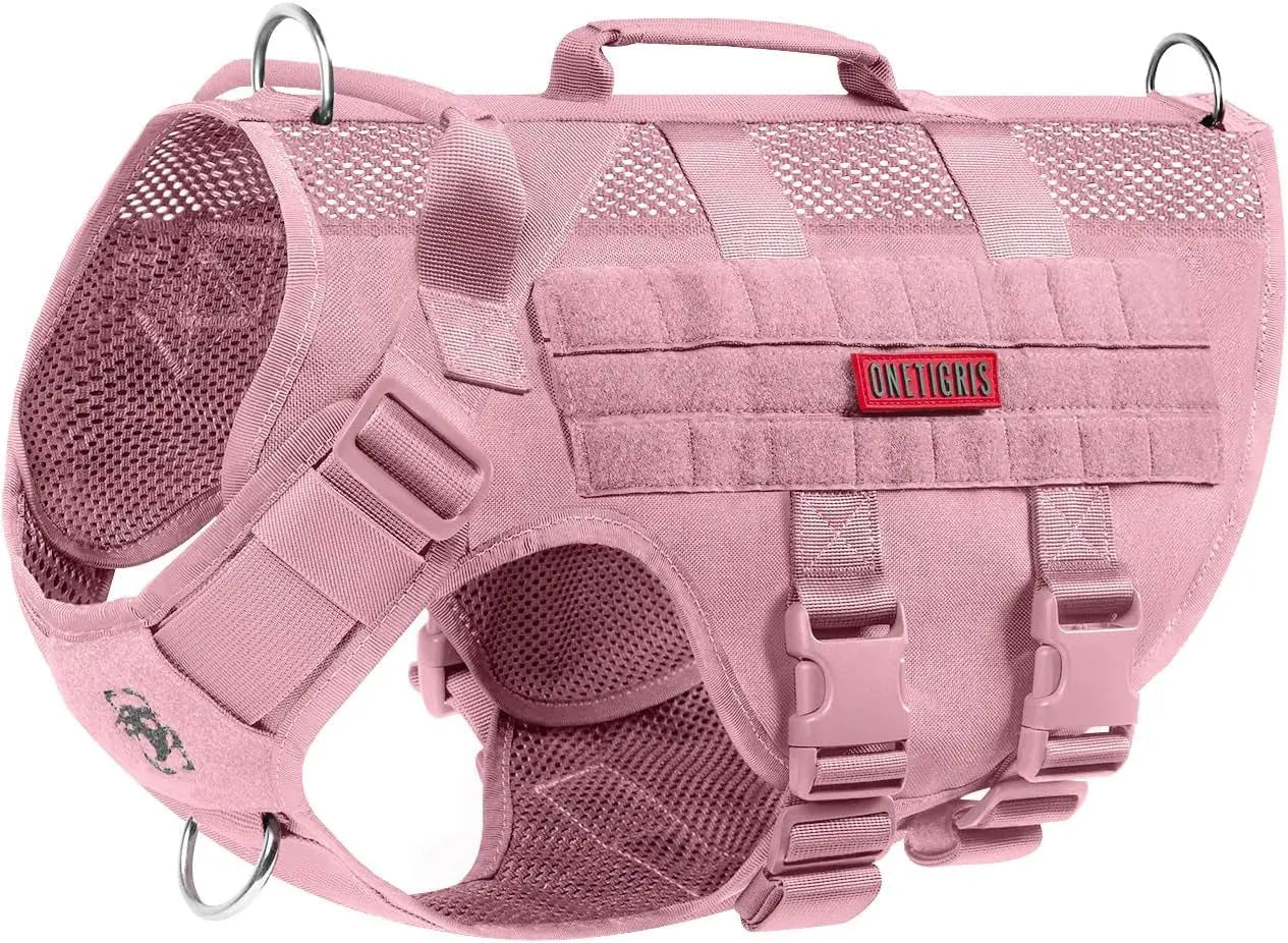Tactical No-Pull Dog Harness – Mesh Military Vest with Handles for S -XL Dogs