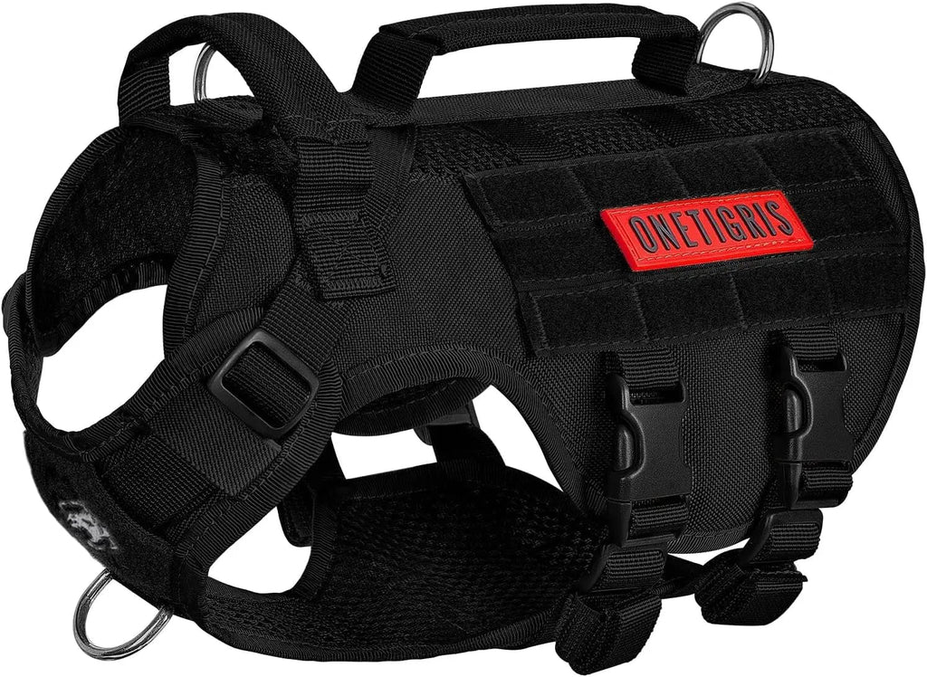 Tactical No-Pull Dog Harness – Mesh Military Vest with Handles for S -XL Dogs