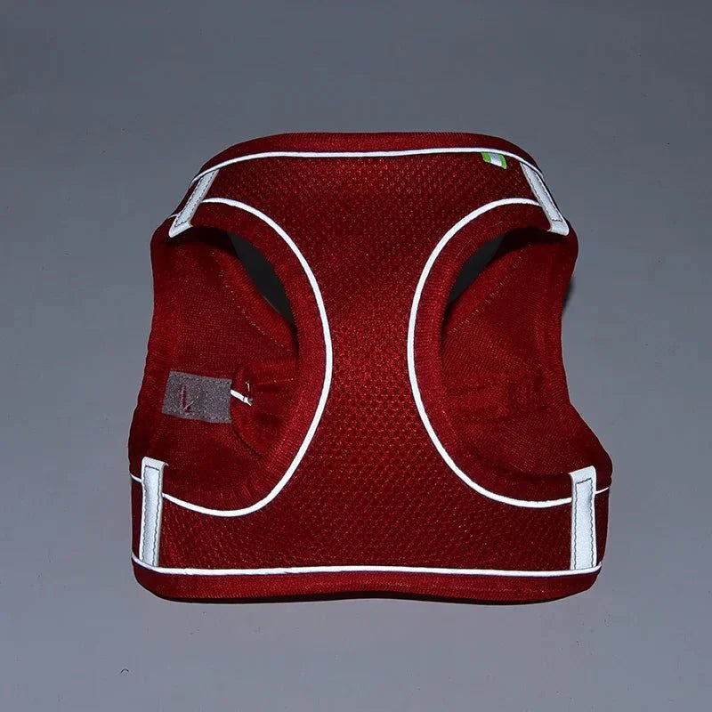 Adjustable Reflective Puppy Harness and Leash Set – Soft Breathable Vest for Small Dogs and Cats