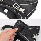 Adjustable Reflective Puppy Harness and Leash Set – Soft Breathable Vest for Small Dogs and Cats