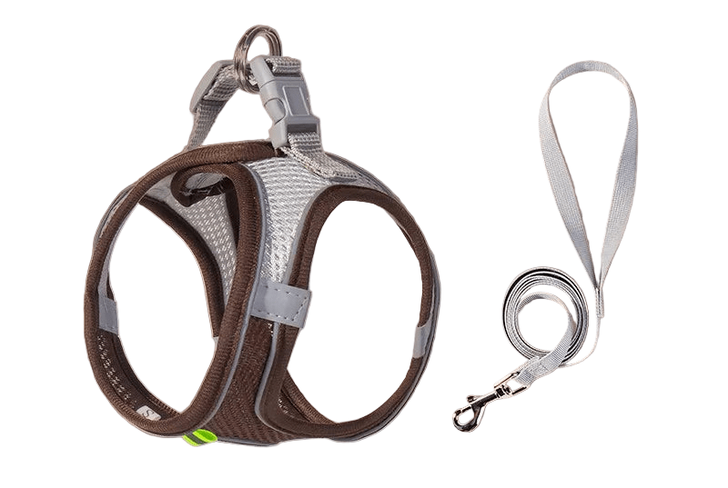 Adjustable Reflective Puppy Harness and Leash Set – Soft Breathable Vest for Small Dogs and Cats