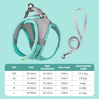Adjustable Reflective Puppy Harness and Leash Set – Soft Breathable Vest for Small Dogs and Cats