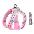Adjustable Reflective Puppy Harness and Leash Set – Soft Breathable Vest for Small Dogs and Cats