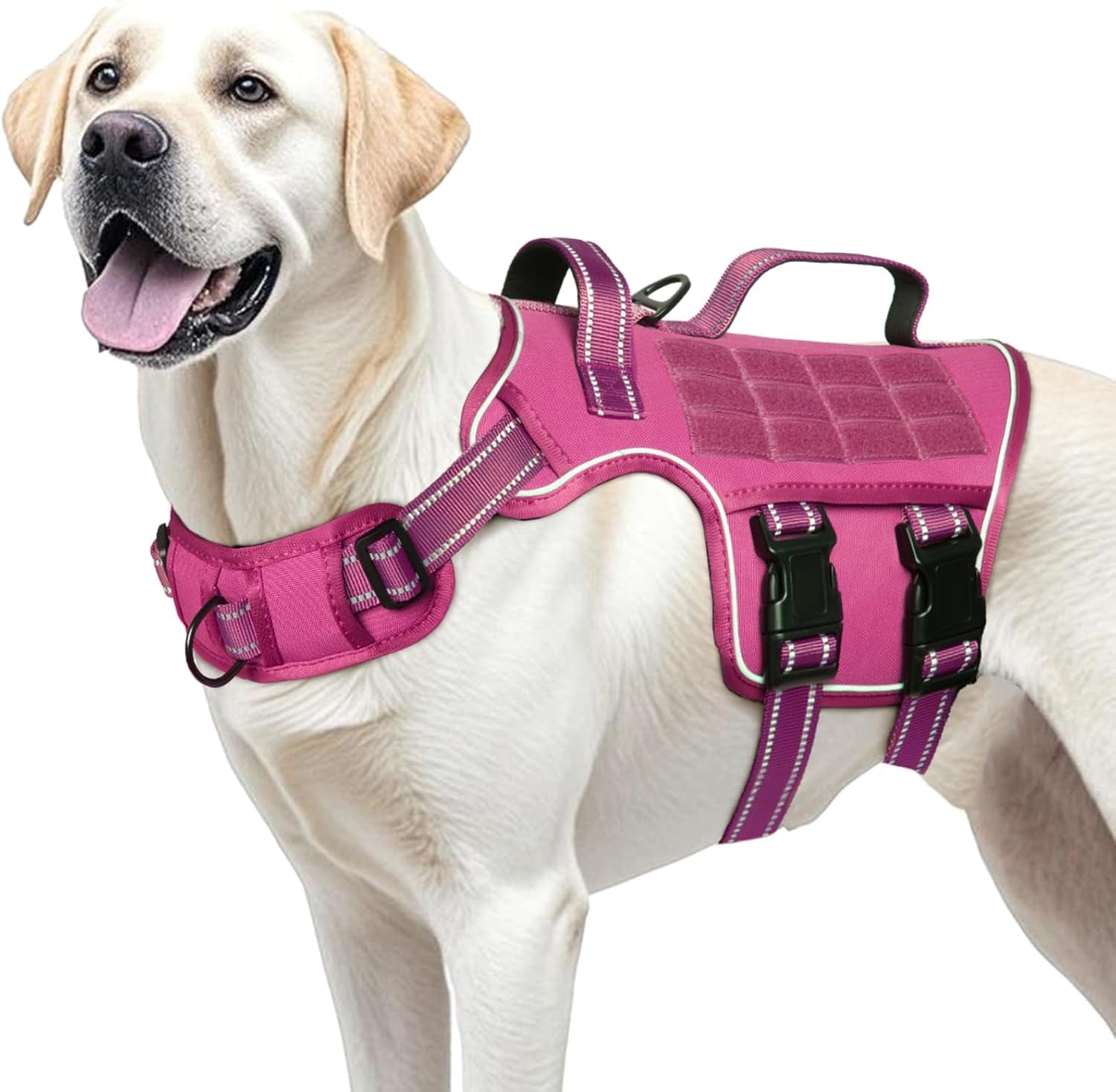 No Pull Tactical Dog Harness Heavy Duty Molle Vest for Medium to XLarge Dogs
