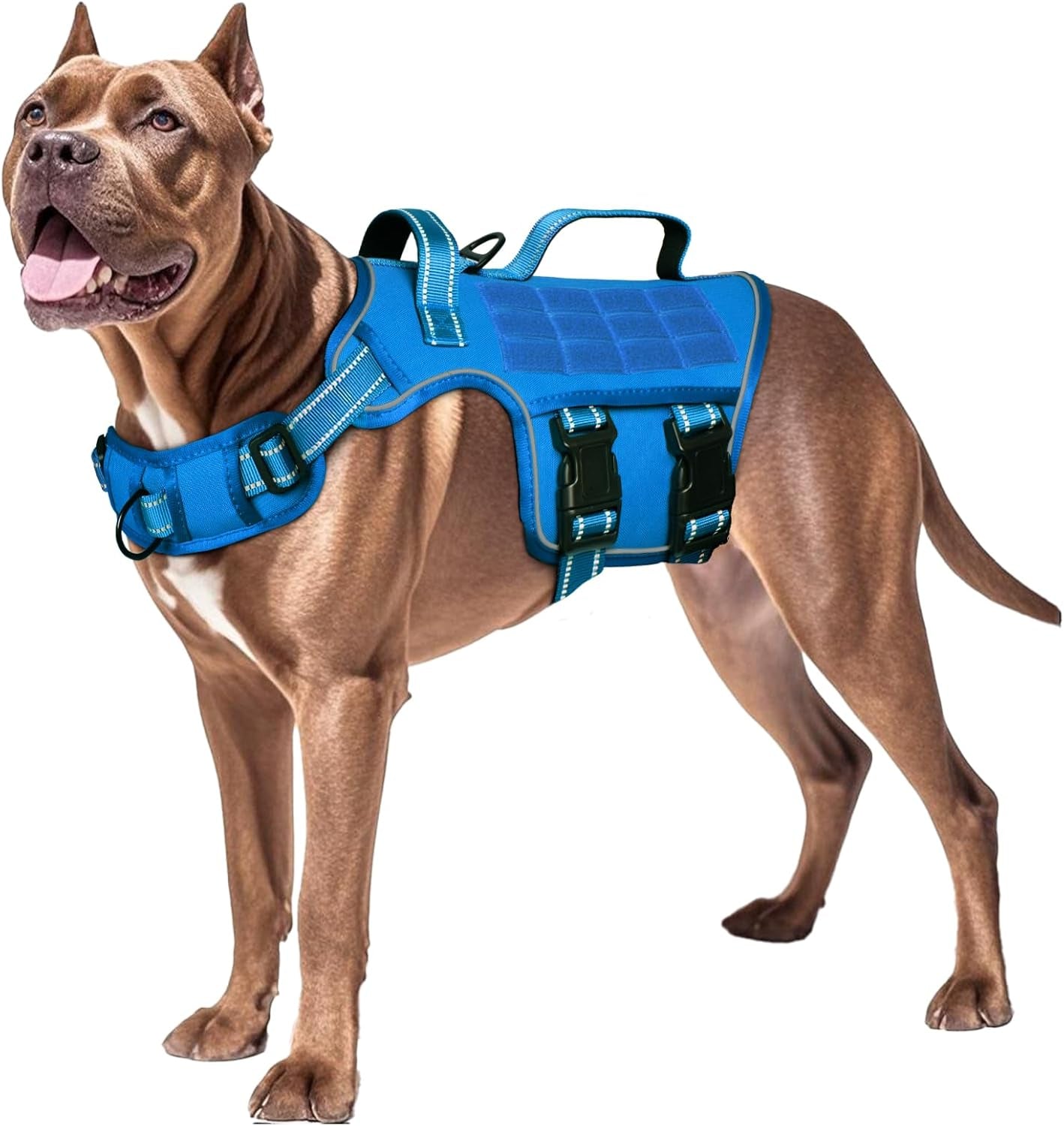 No Pull Tactical Dog Harness Heavy Duty Molle Vest for Medium to XLarge Dogs