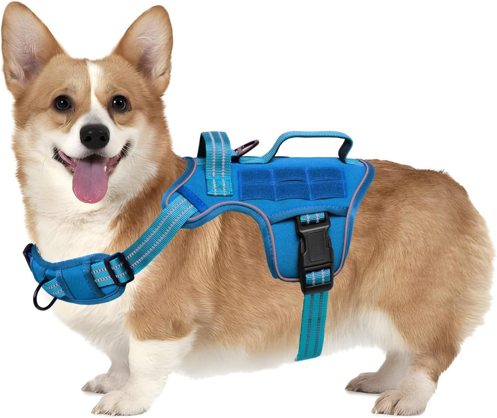 No Pull Tactical Dog Harness Heavy Duty Molle Vest for Medium to XLarge Dogs