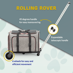 Rolling Rover Airline Compliant Expandable Wheeled Pet Carrier