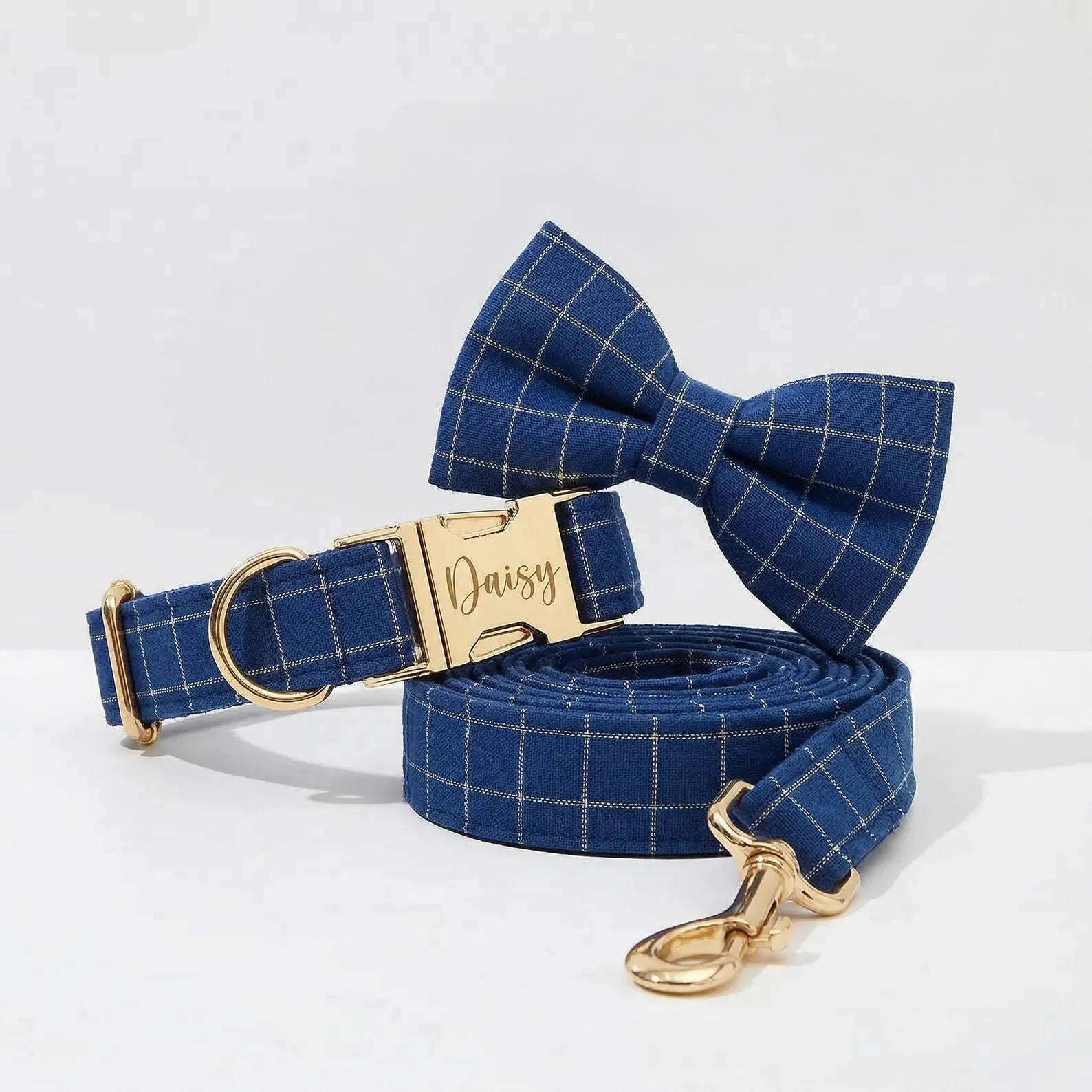 Plaid Dark Blue Set