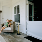 Milliken® Fabric Baby & Pet Safety Gate – Indoor/Outdoor, Durable & Stylish | fit openings from 27.6" to 55" wide and stand 33"